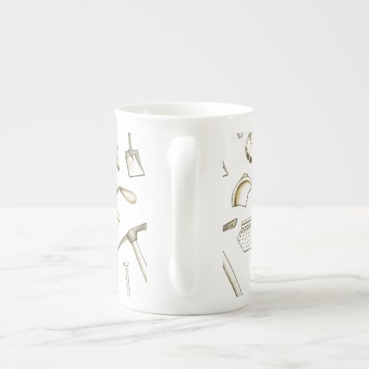 Archäologische Fragment-Knochen-China-Tasse Porzellantasse (Rückseite)