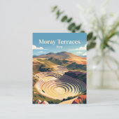Archäologische Stätte Moray Peru Postkarte (Stehend Vorderseite)