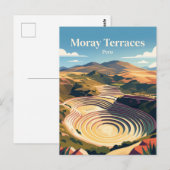 Archäologische Stätte Moray Peru Postkarte (Vorne/Hinten)