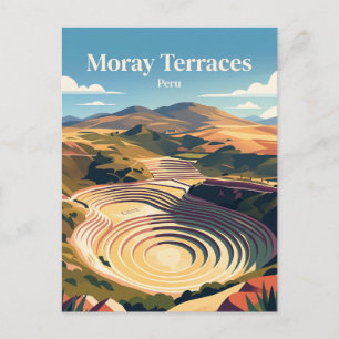 Archäologische Stätte Moray Peru Postkarte