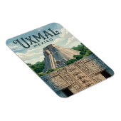 Archäologische Stätte Uxmal Mexiko Magnet (Rechte Seite)