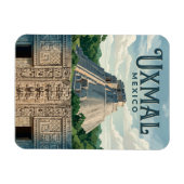 Archäologische Stätte Uxmal Mexiko Magnet (Horizontal)