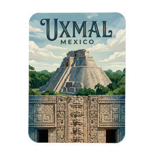 Archäologische Stätte Uxmal Mexiko Magnet