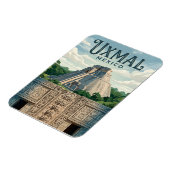 Archäologische Stätte Uxmal Mexiko Magnet (Linke Seite)