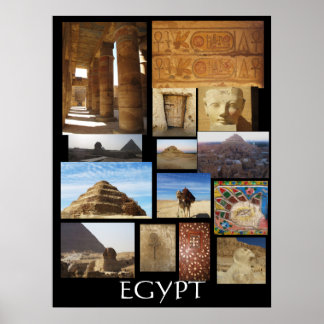 Archäologische Statuen des antiken Ägypten Poster