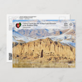 Archäologische Überreste des Bamiyan-Tals Postkarte (Vorne/Hinten)