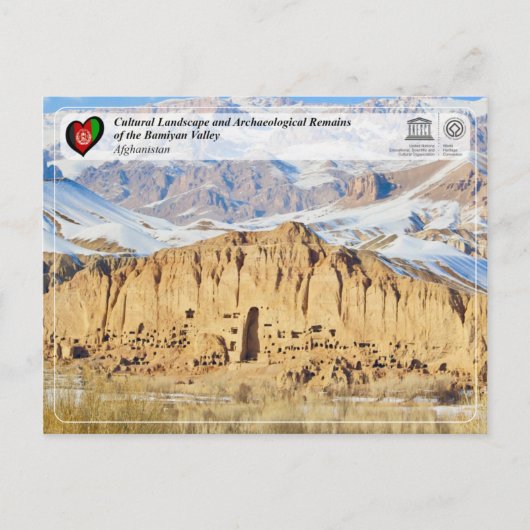 Archäologische Überreste des Bamiyan-Tals Postkarte (Vorderseite)