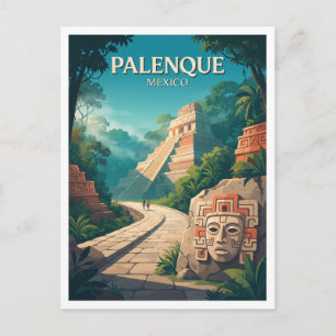 Archäologische Zone Palenque Mexiko Postkarte