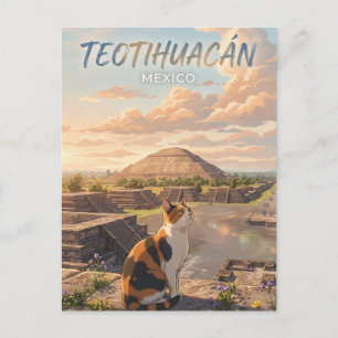 Archäologische Zone Teotihuacán Mexiko Postkarte