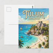 Archäologische Zone Tulum Mexiko Postkarte (Vorne/Hinten)