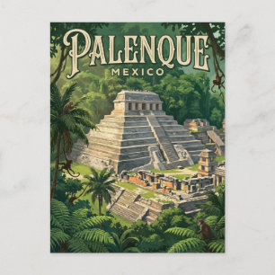 Archäologische Zone von Palenque, Mexiko Postkarte