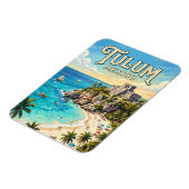 Archäologische Zone von Tulum Mexiko Magnet (Linke Seite)