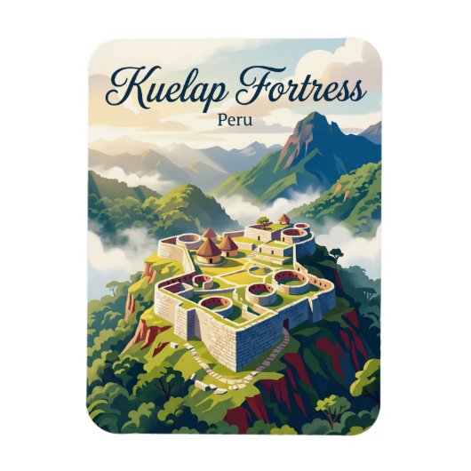 Archäologischer Komplex Kuelap Peru Magnet (Vertikal)