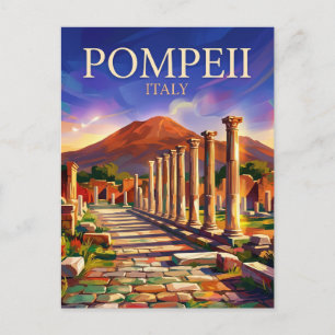 Archäologischer Park Pompeji Italien Postkarte