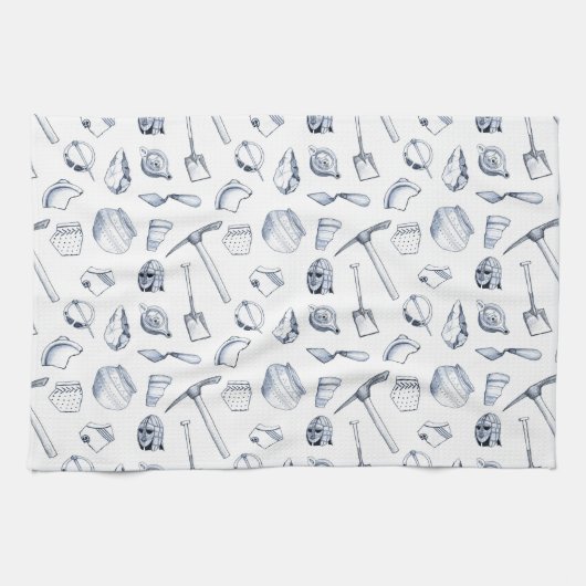 Archäologisches Fragment-Tee-Tuch Geschirrtuch (Horizontal)