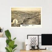 Archbald, PA Panoramic Karte - 1892 Poster (Heimbüro)