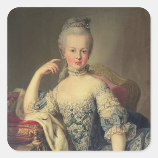 Archduchess Marie Antoinette Quadratischer Aufkleber (Vorderseite)