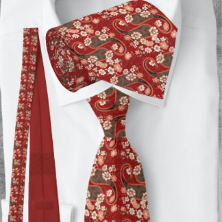 Archduke Red & Brown Paisley NeckTie Krawatte