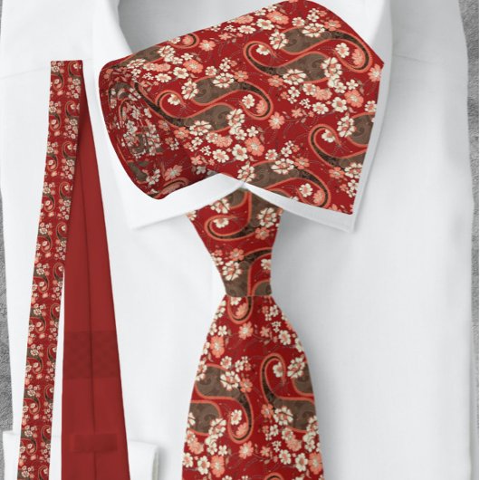 Archduke Red & Brown Paisley NeckTie Krawatte