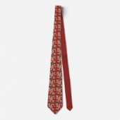 Archduke Red & Brown Paisley NeckTie Krawatte (Vorderseite)
