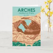 Arche Nationalpark DoppelArche Vintage Karte (Gelbe Blume)