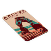 Arche Nationalpark Retro Abstrakt Magnet (Rechte Seite)