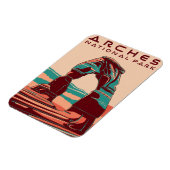 Arche Nationalpark Retro Abstrakt Magnet (Linke Seite)
