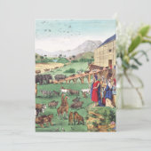Arche Noah mit Tieren Einladung (Stehend Vorderseite)
