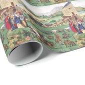 Arche Noah mit Tieren Geschenkpapier (Rolleneckpunkt)