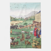 Arche Noah mit Tieren Geschirrtuch (Vertikal)
