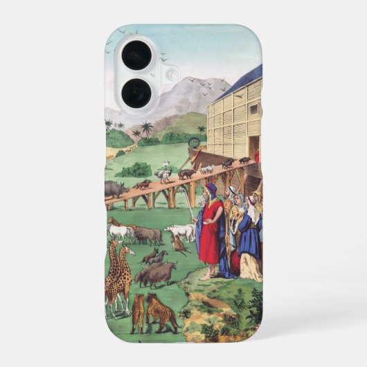 Arche Noah mit Tieren iPhone 16 Hülle (Rückseite)