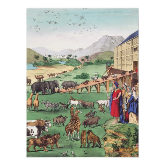Arche Noah mit Tieren Poster (Vorderseite)