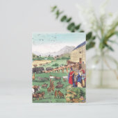 Arche Noah mit Tieren Postkarte (Stehend Vorderseite)