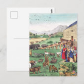 Arche Noah mit Tieren Postkarte (Vorne/Hinten)