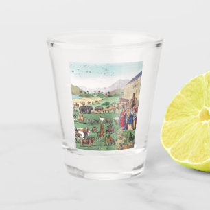 Arche Noah mit Tieren Schnapsglas