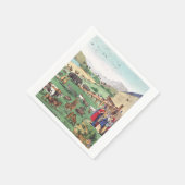 Arche Noah mit Tieren Serviette (Ecke)