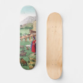 Arche Noah mit Tieren Skateboard (Vorderseite)