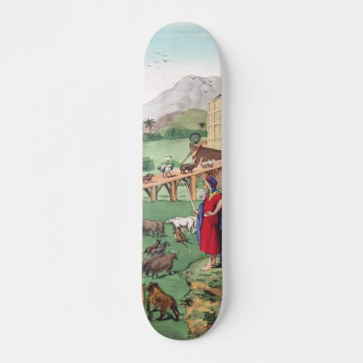 Arche Noah mit Tieren Skateboard (Vorne)