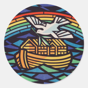 Arche Noahs mit Heiligem Geist Runder Aufkleber