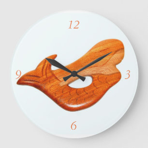 arched back mermaid clock große wanduhr