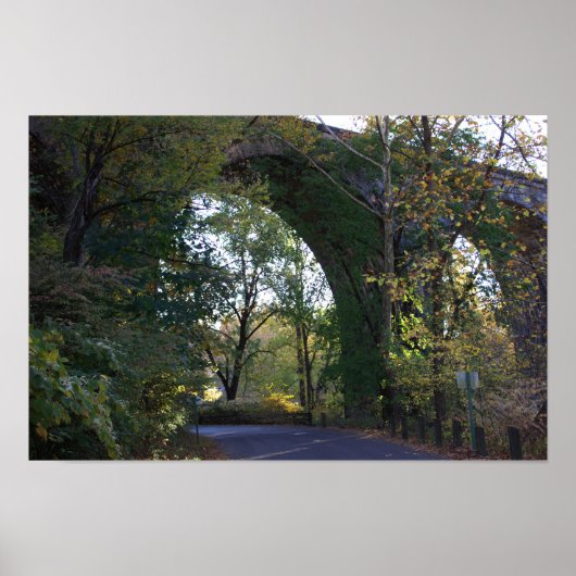 Arched Bridge in Park Poster (Vorne)