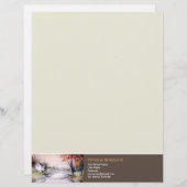 Arched Bridge New England Aquarellbilder Briefbogen (Vorne/Hinten)