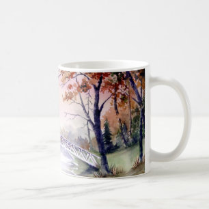 Arched Bridge New England Aquarellbilder Kaffeetasse
