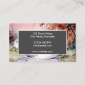 Arched Bridge New England Landscape Watercolor Visitenkarte (Rückseite)