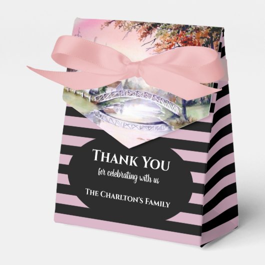 Arched Bridge Watercolor Painting Housewarming Geschenkschachtel (Vorderseite)