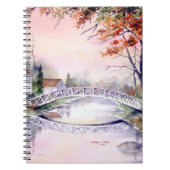 Arched Bridge Watercolor Painting Notizblock (Vorderseite)