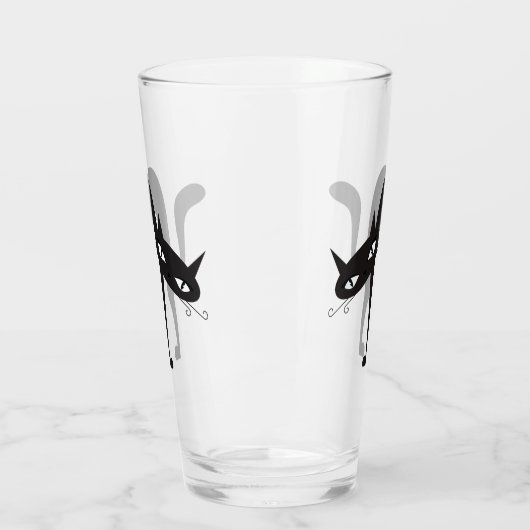Arched Cat Design Drink Glass Glas (Links)