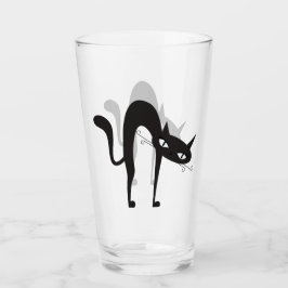 Arched Cat Design Drink Glass Glas