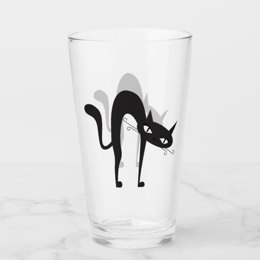Arched Cat Design Drink Glass Glas (Vorderseite)