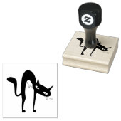 Arched Cat Design Holz Briefmarke Gummistempel (Stempel)